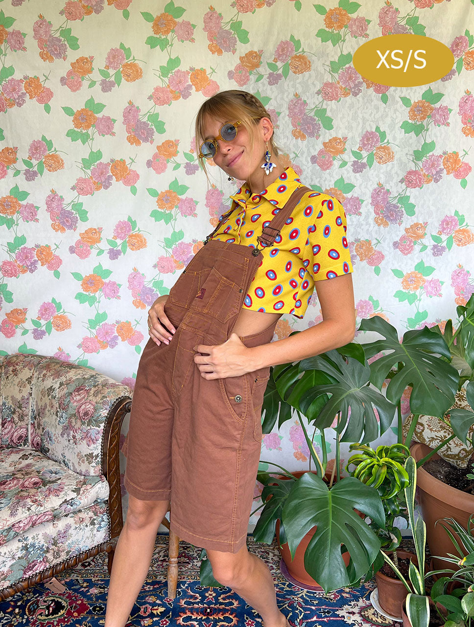 70's Printed Cropped Top