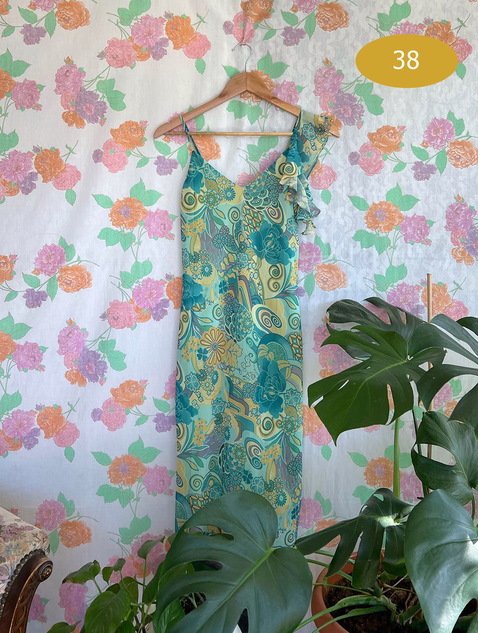 90's Green Fairy Vintage Dress