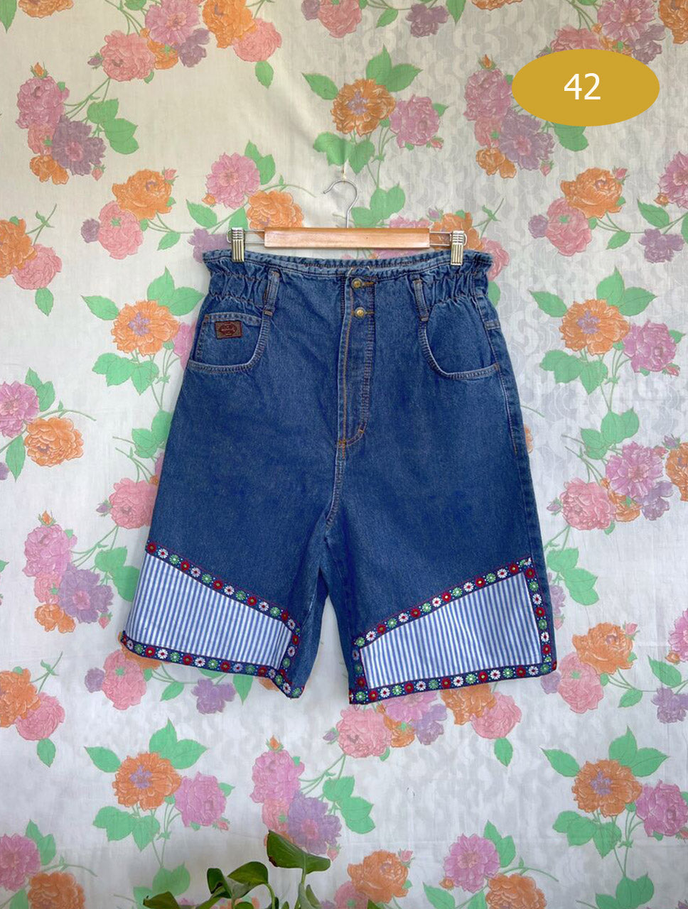 Roville 90's Flower Denim Bermuda