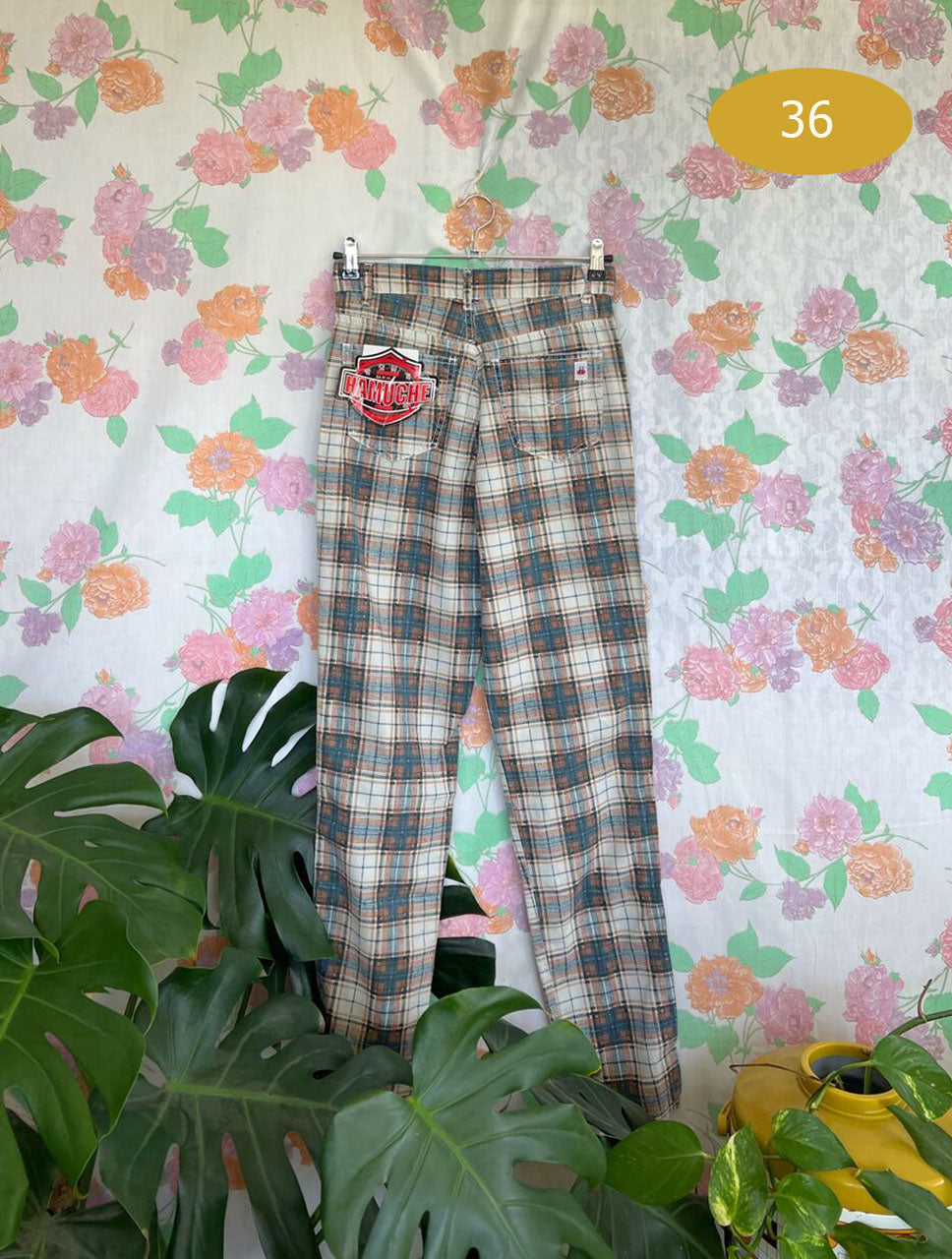 80’s Vichy Hamuche Plaid Pants - with the tag!