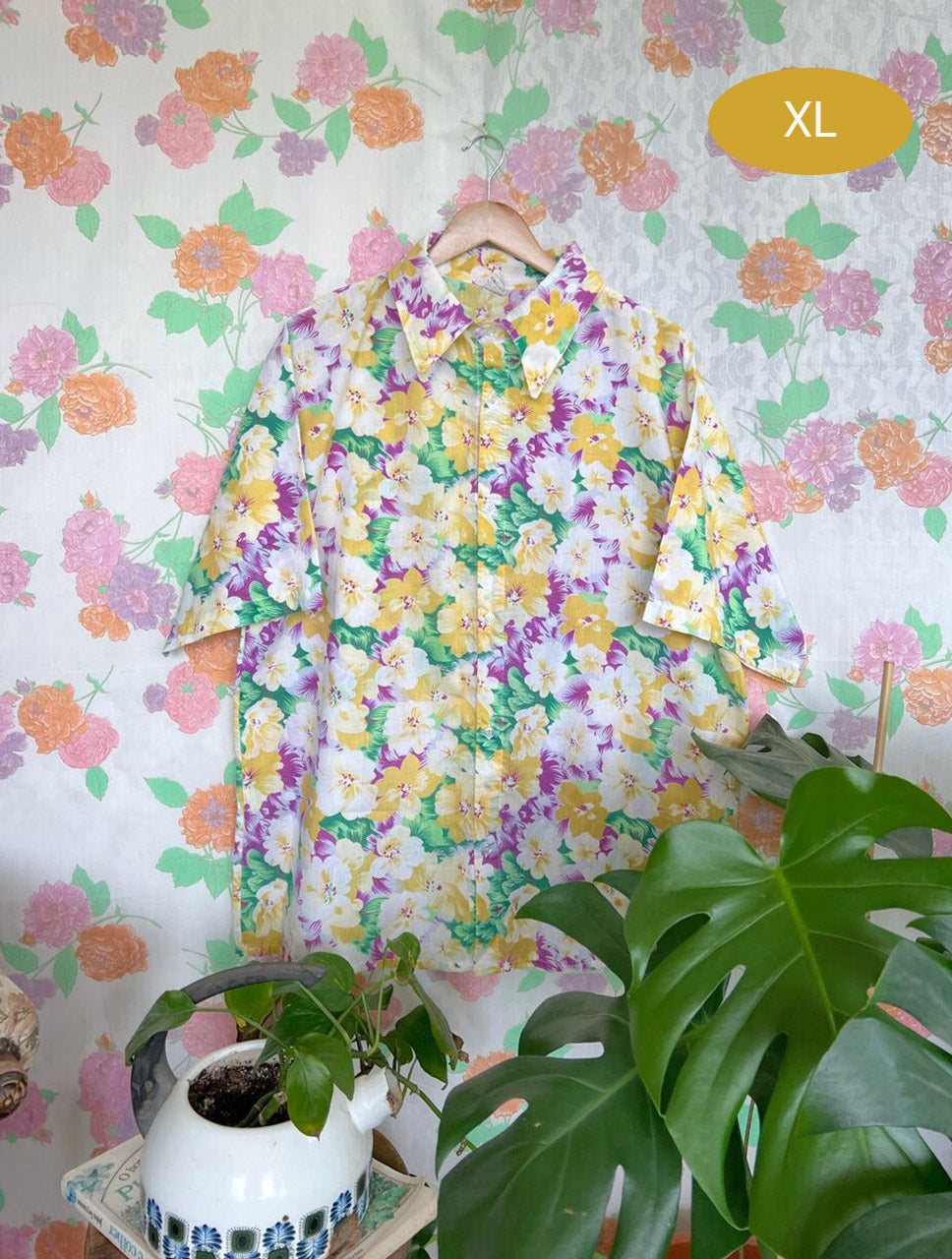 Cotton Vintage Flower Shirt