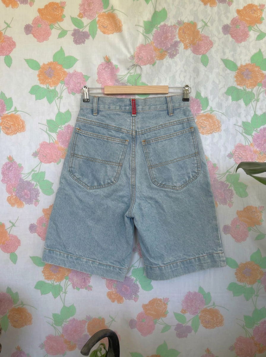 90's High Waist Patch Shorts