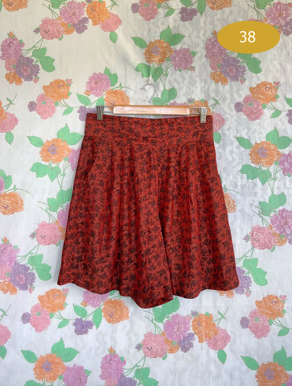 Vintage Printed Loose Shorts