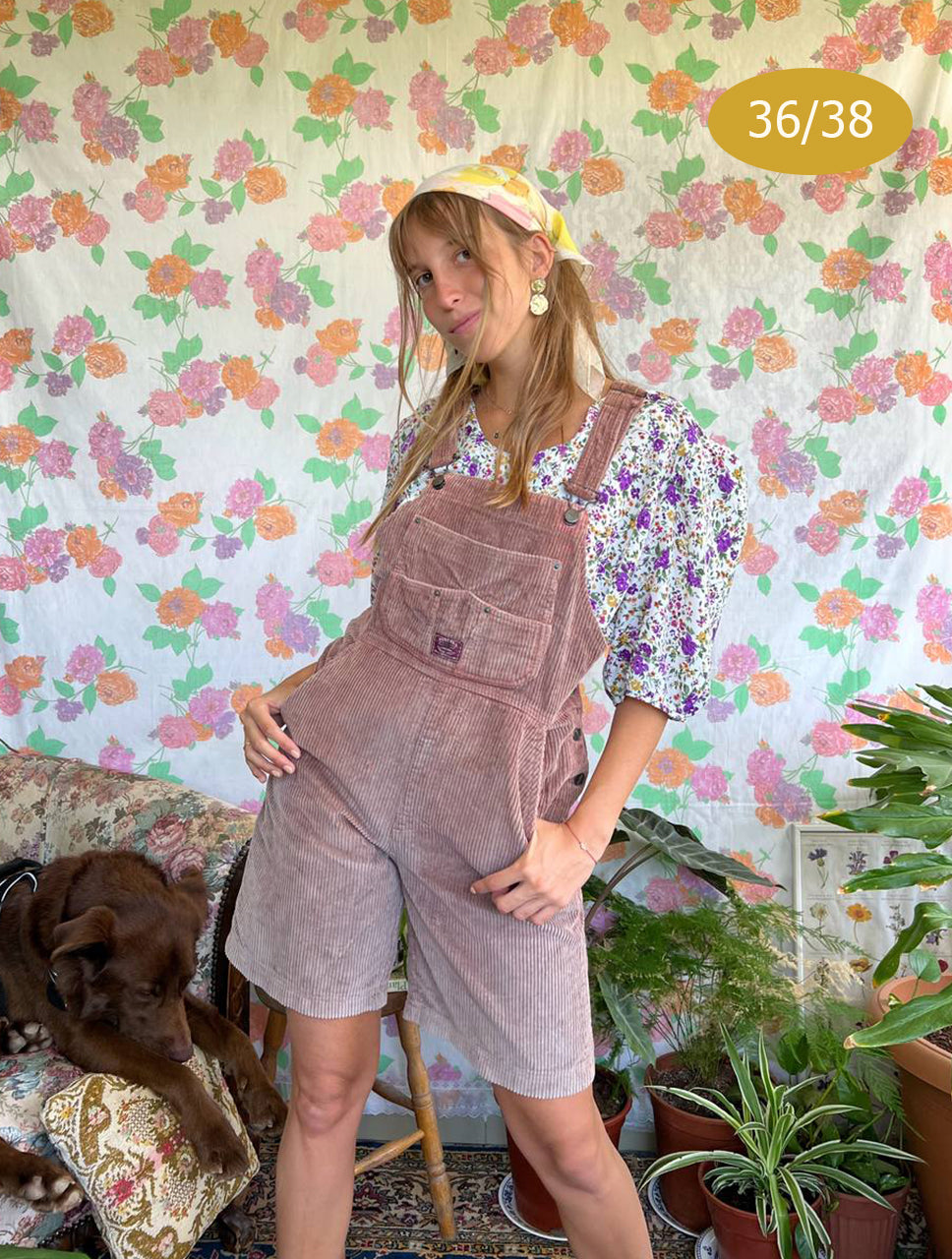 Corduroy Vintage Short Jumpsuit