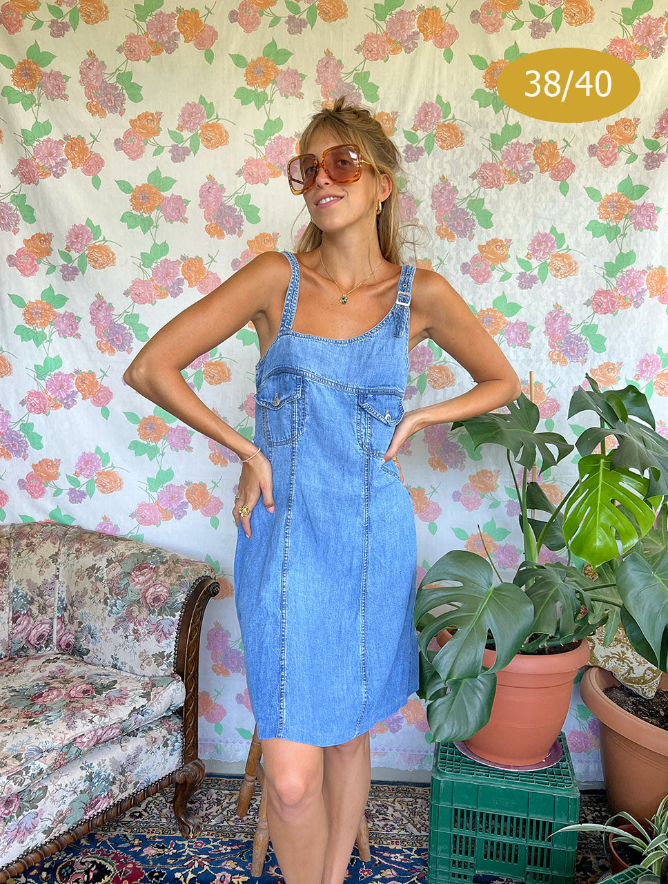 90's Denim Assimetric Dress