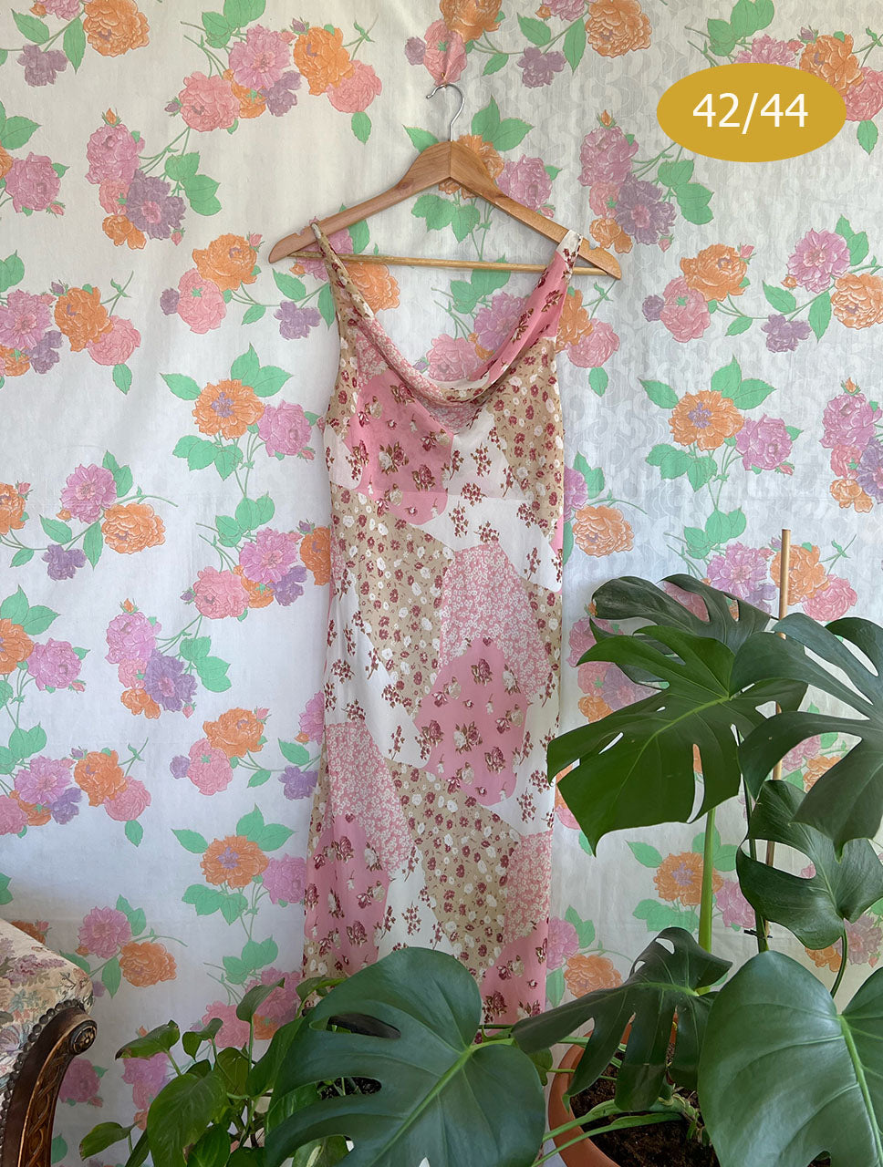 90's Patchwork-Print Dress