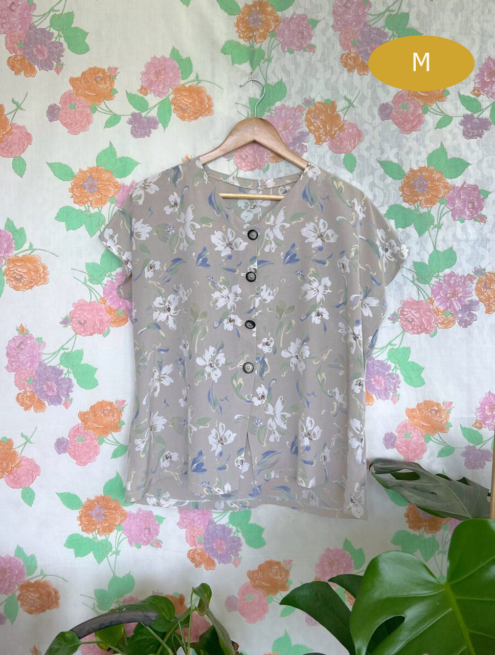 80's Grey Detailed Shirt