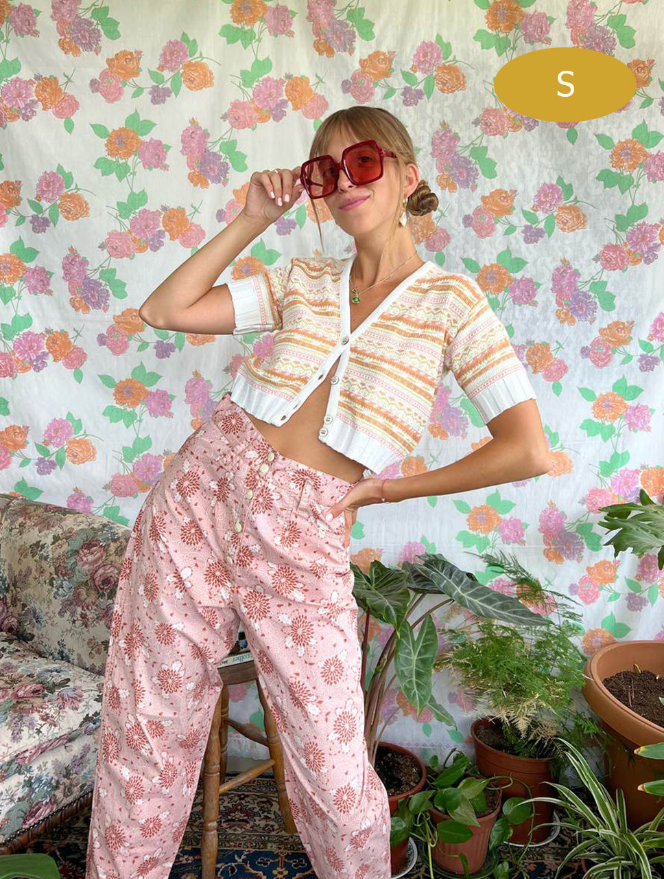 Maria Bonita Cropped Tricot Top