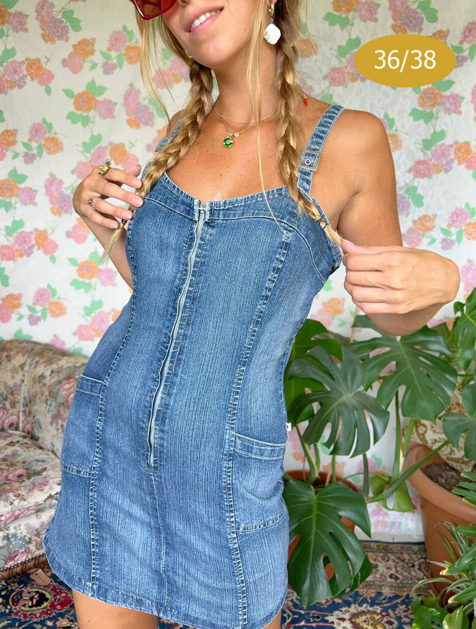 90's Denim Detailed Dress