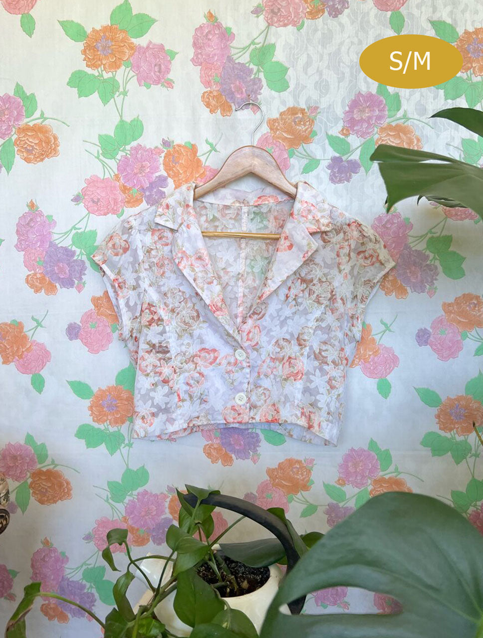 Vintage Transparent Flower Top