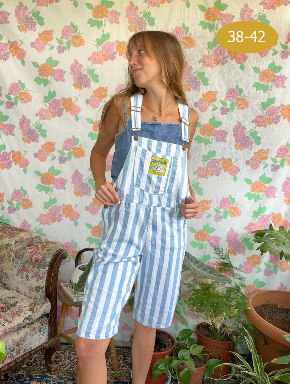 Vintage Striped Patch Jumpsuit
