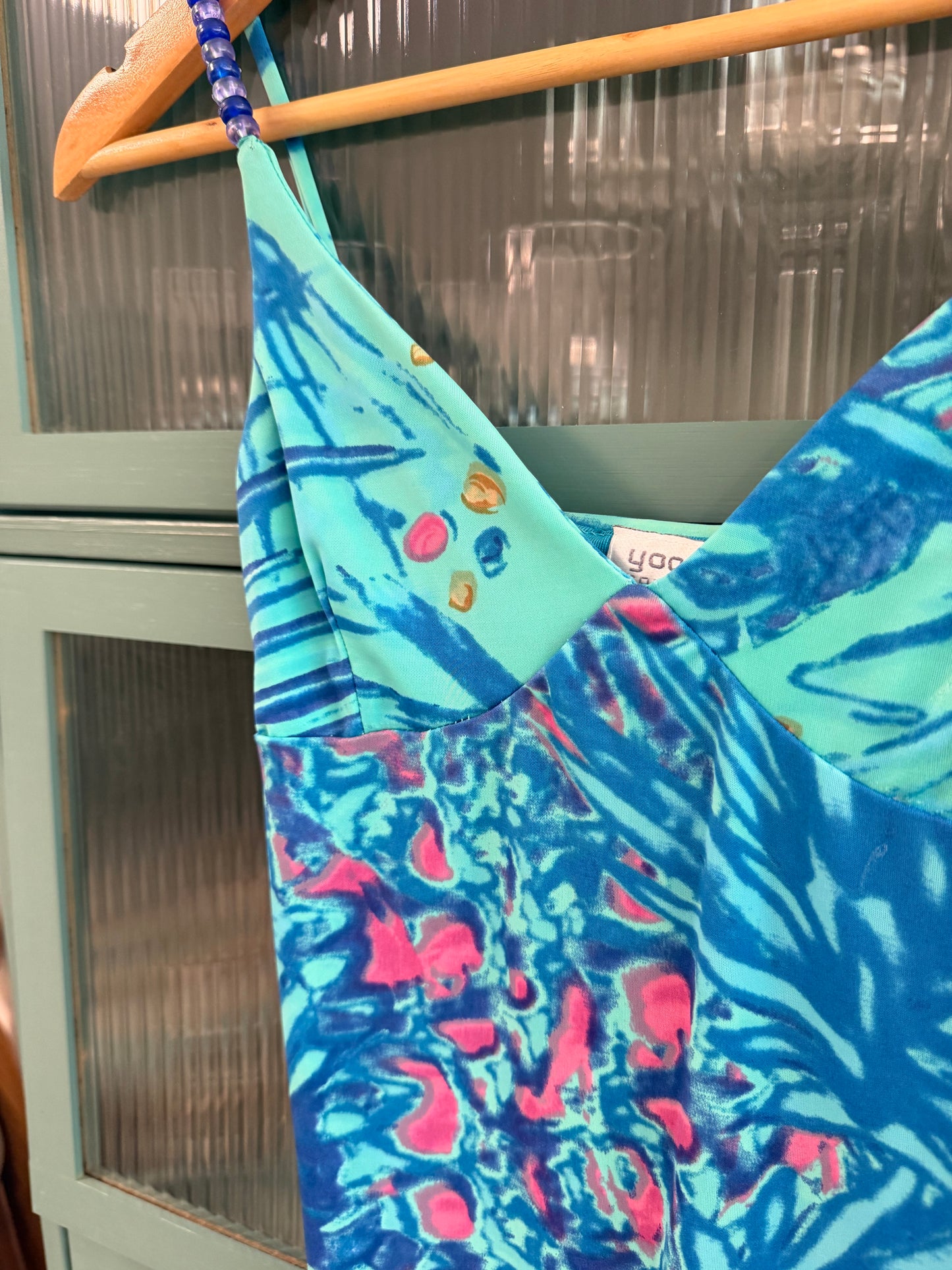 00's Tropical Print Short Dress