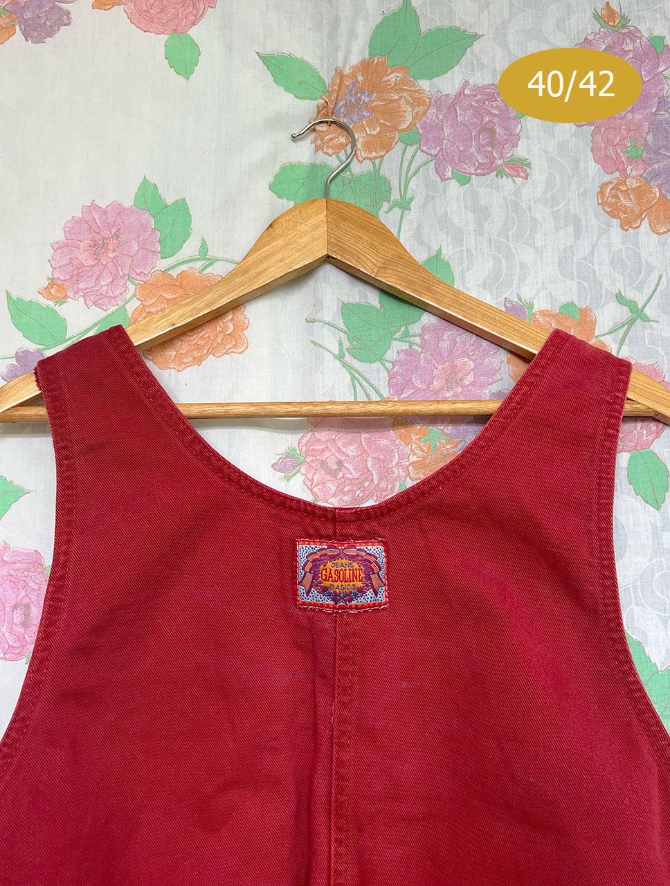 Gasoline Red Vintage Denim Dress