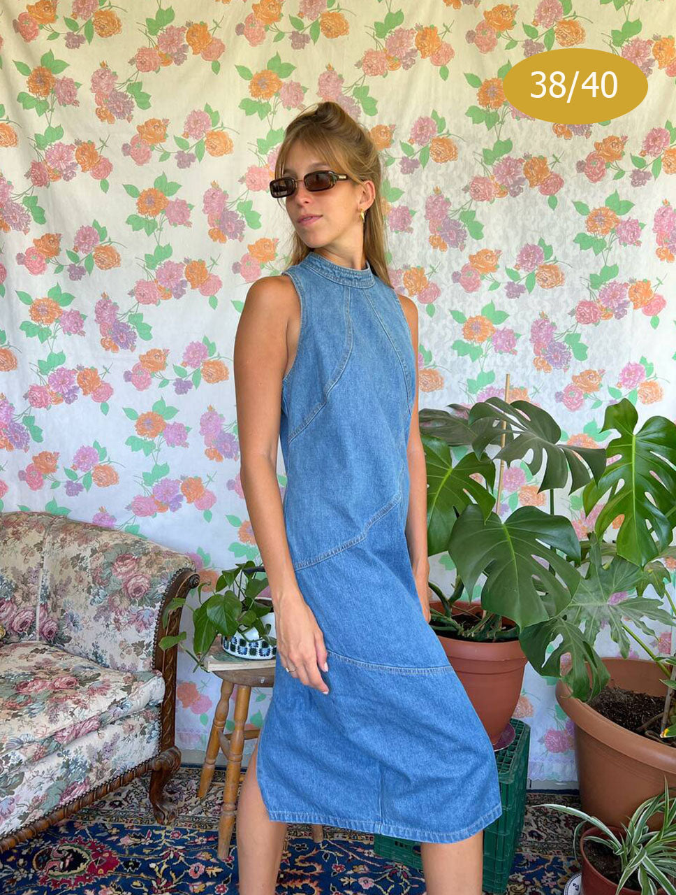 Unique Denim Collar Dress
