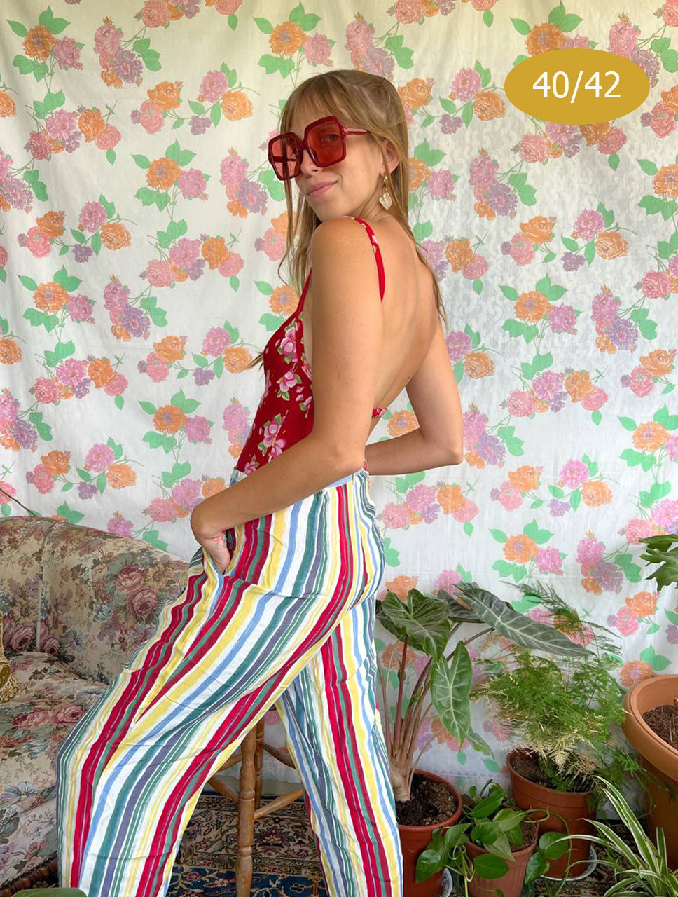 Fun 90's Striped Pants