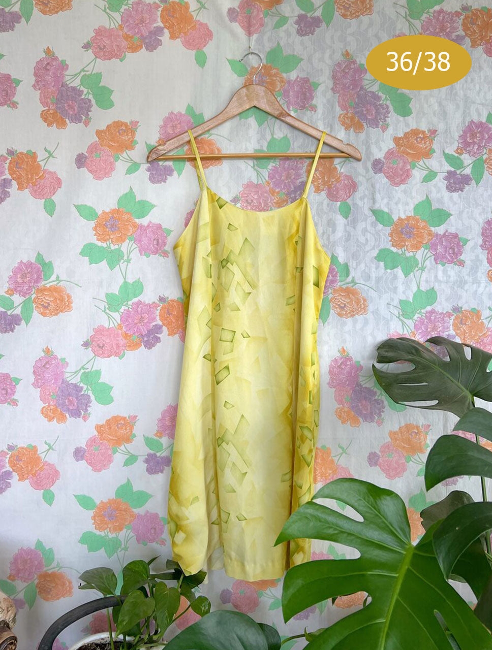 90's Yellow Slip Dress