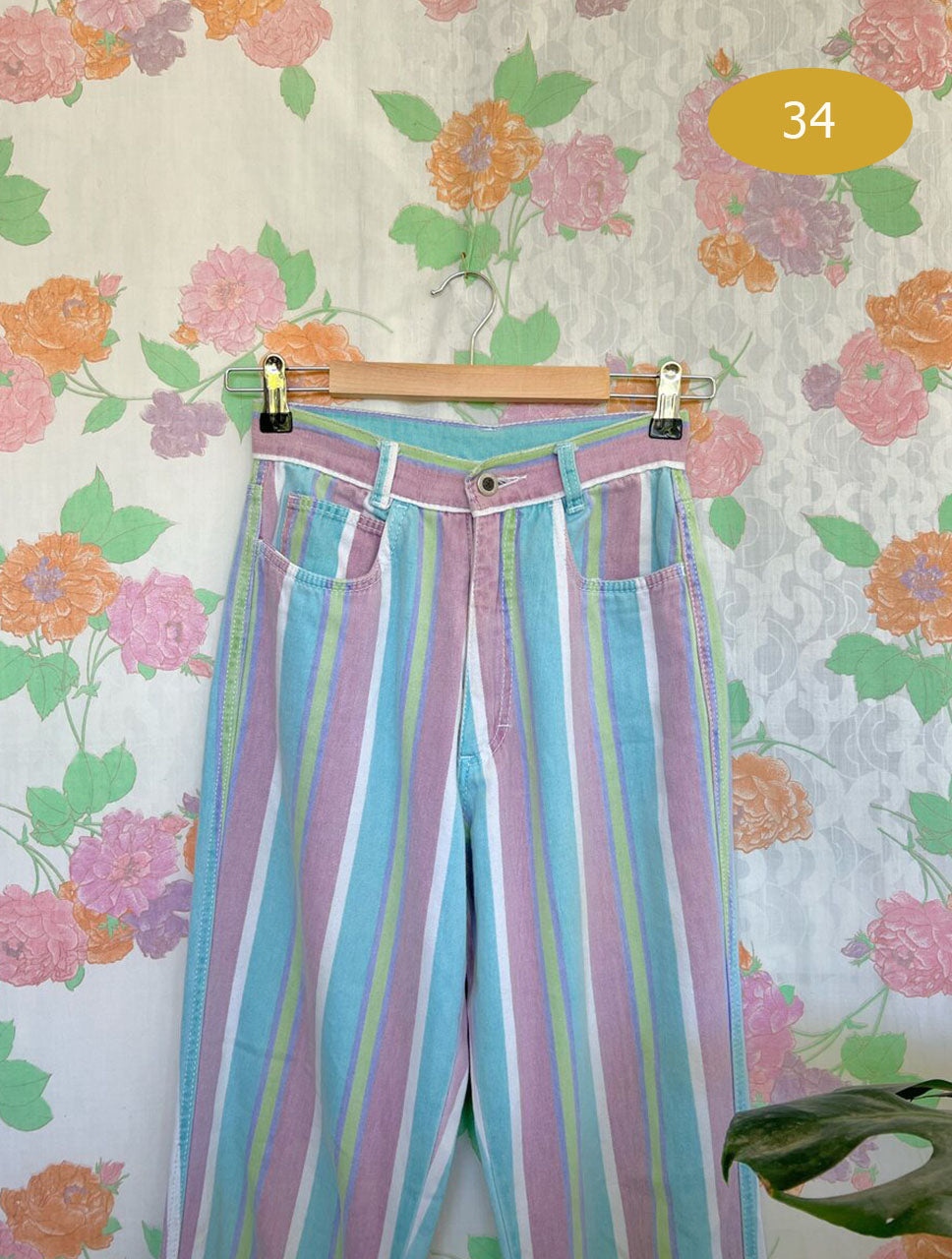 Hamuche 90's Pastel Striped Pants