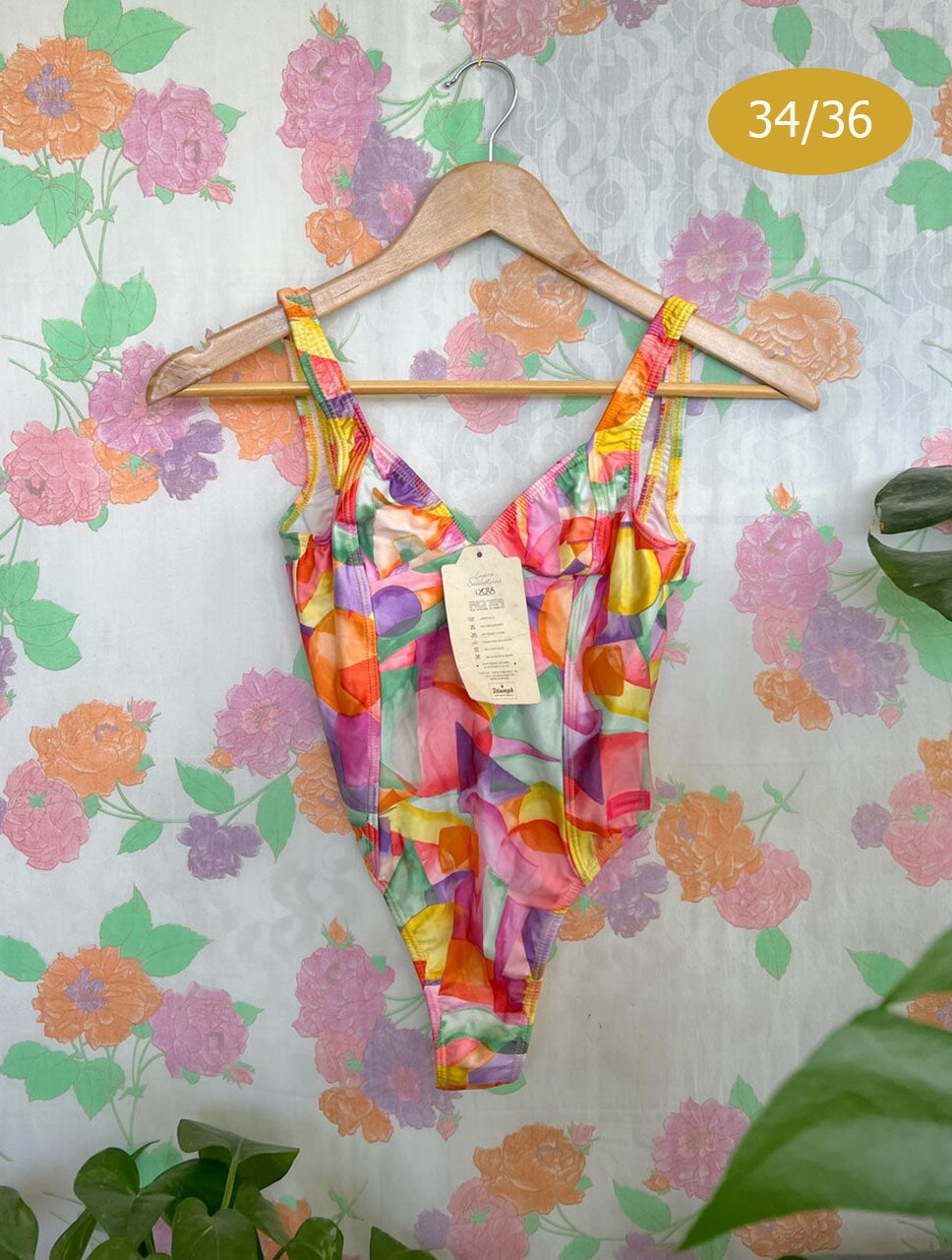 Geometric Deadstock Vintage Swimsuit