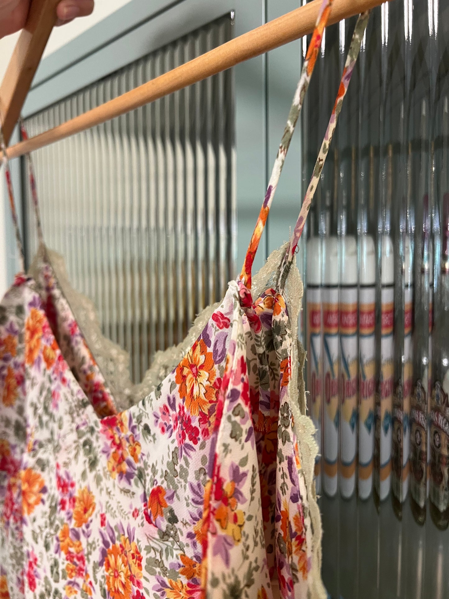 00's Floral Lace Slip Dress