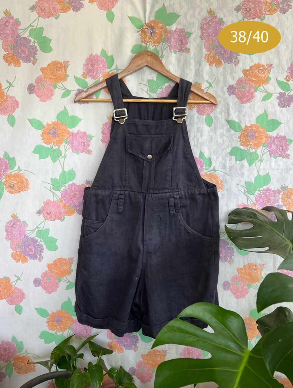 90's Dark Blue Cotton Jumpsuit