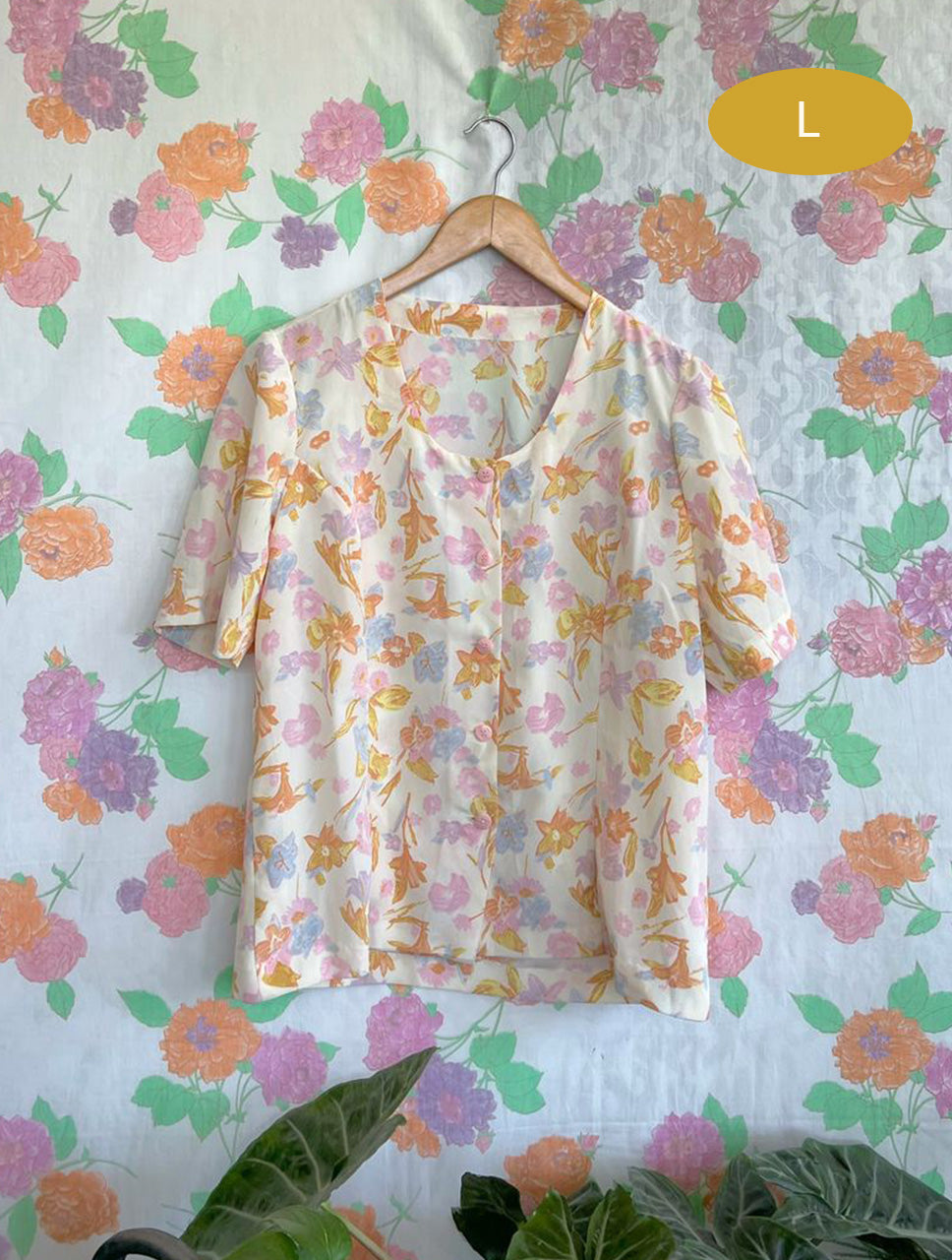 Pastel Colors Flowers Blouse