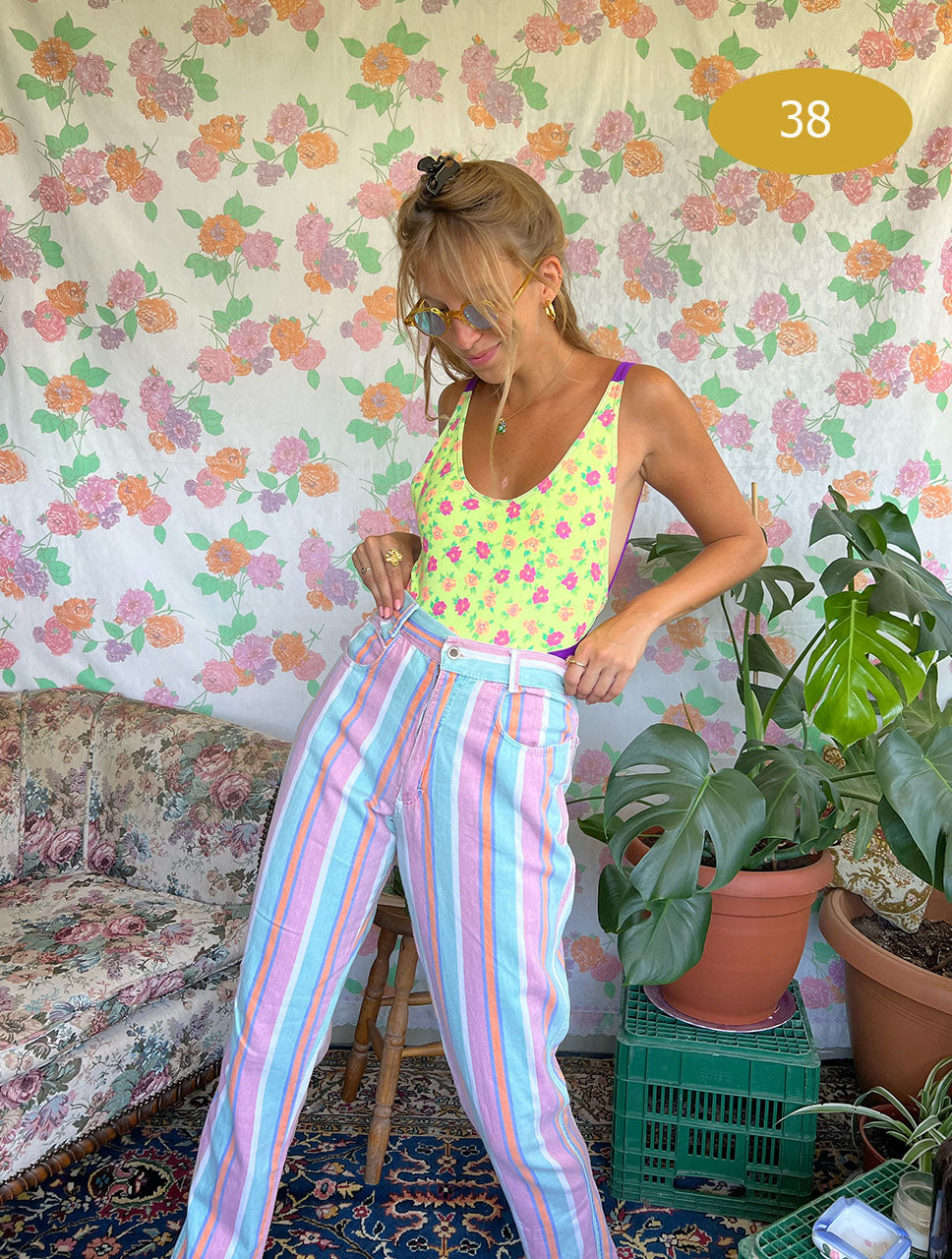 Hamuche 90's Pastel Striped Pants