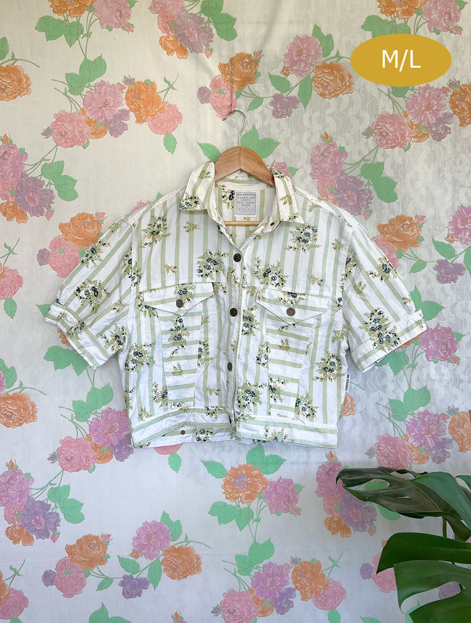 Denim Vintage Printed Top