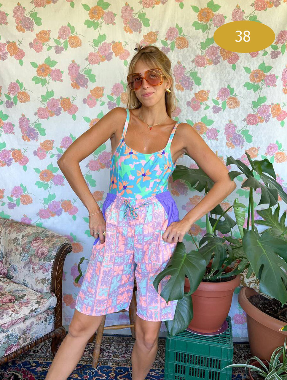Vintage Fun Pink&Purple Bermuda