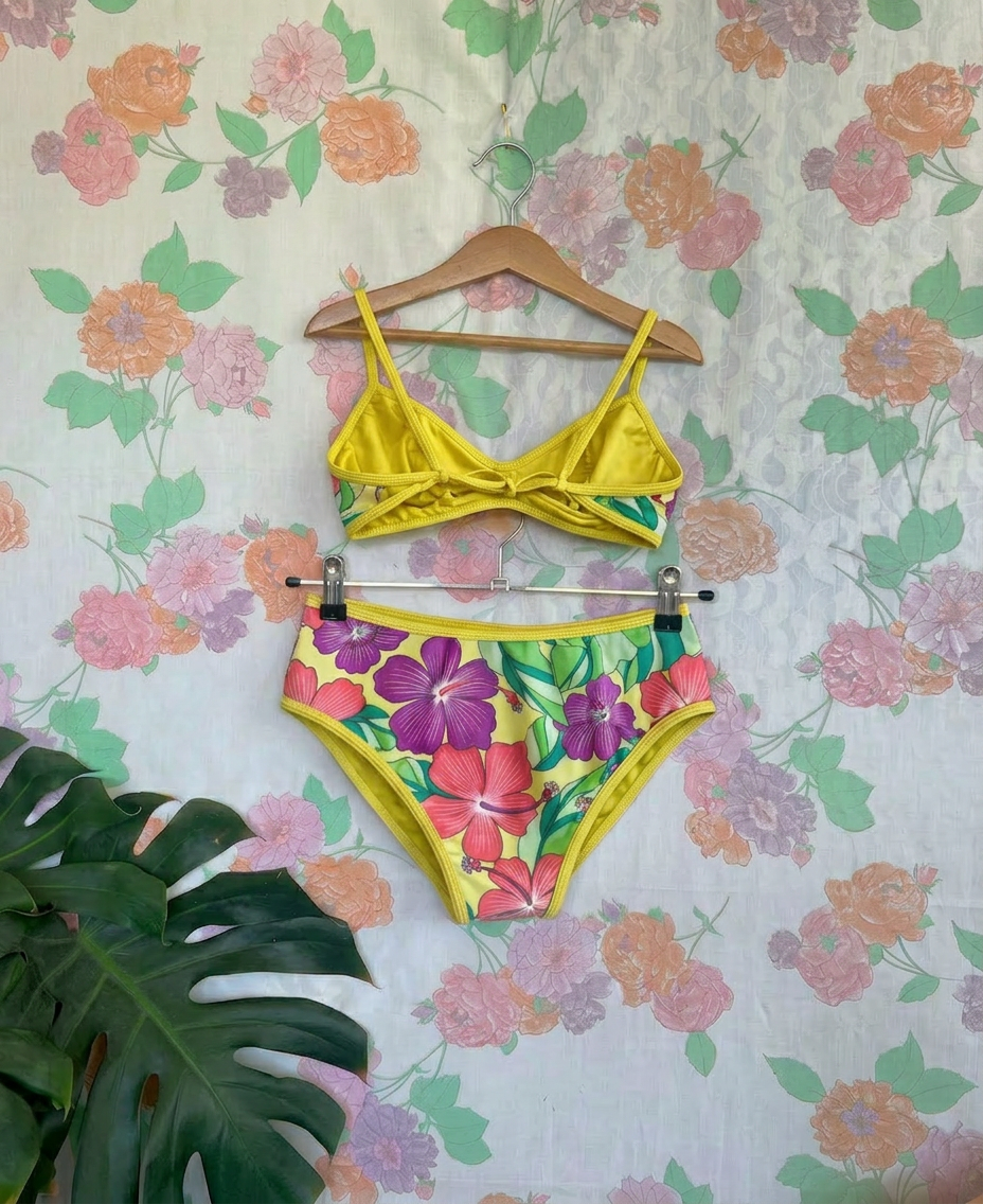 90's Tropical Floral Bikini