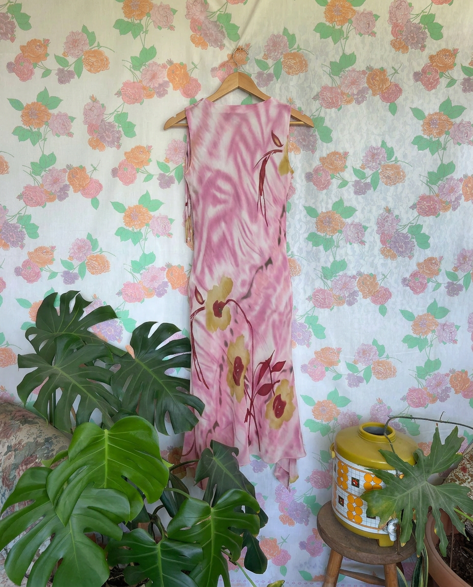 90's Pink Floral Dress