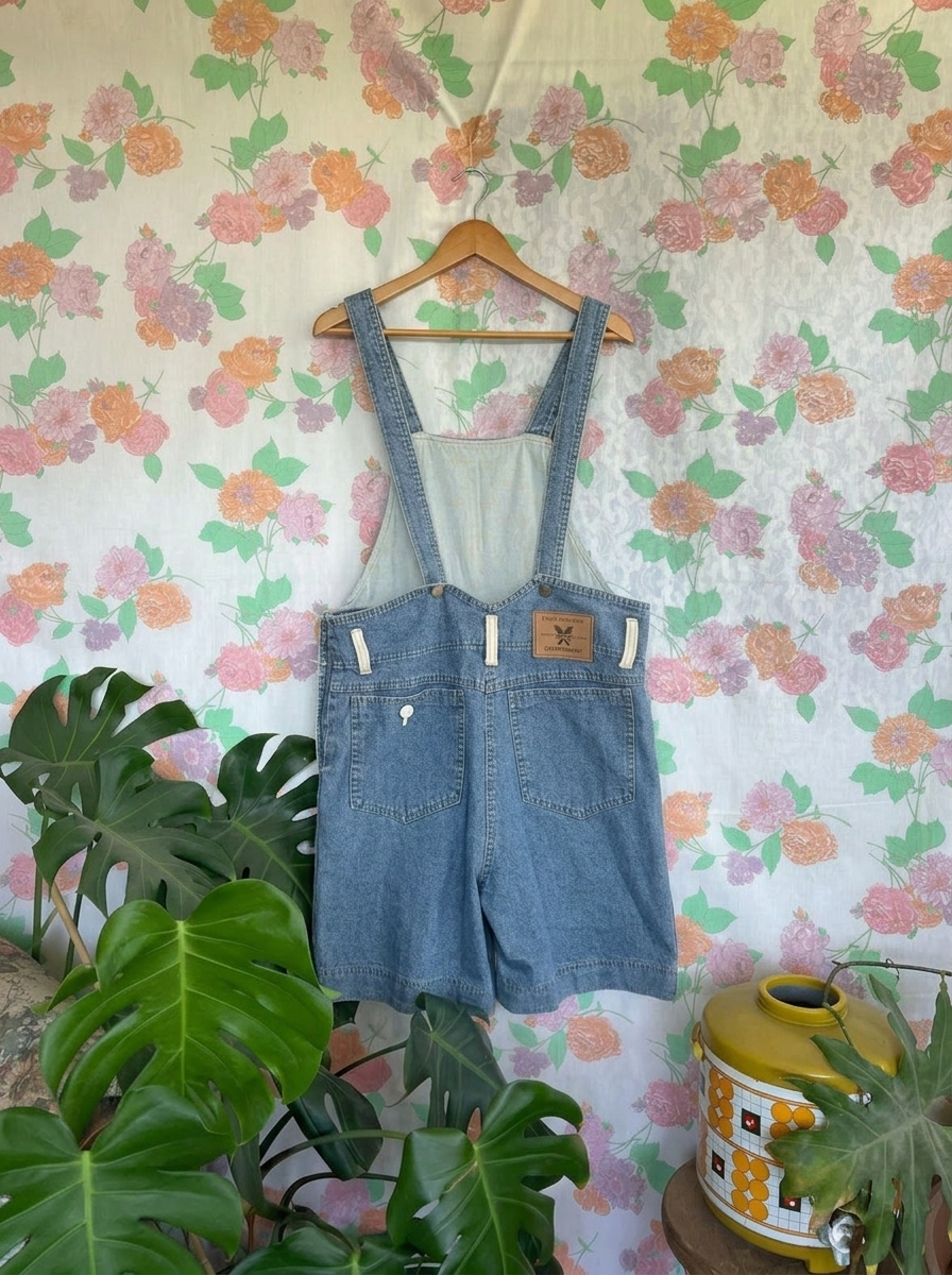 90's Detailed Denim Jumpsuit