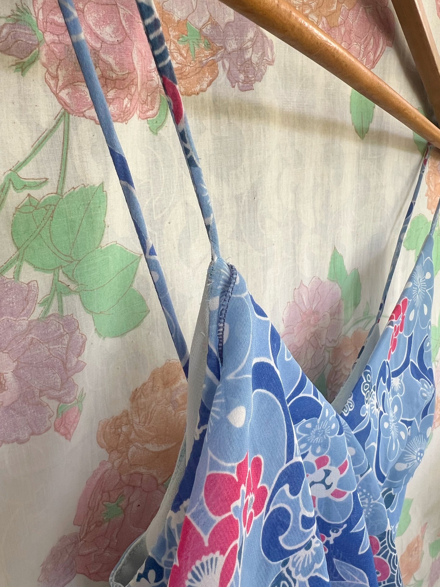 90's Blue Printed Floral Dress