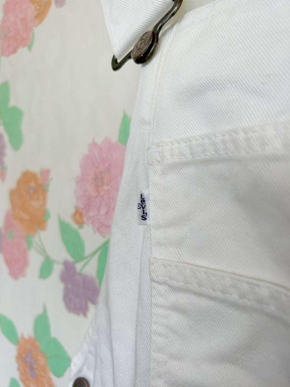 Unique 90's White Levi's Jumpsuit