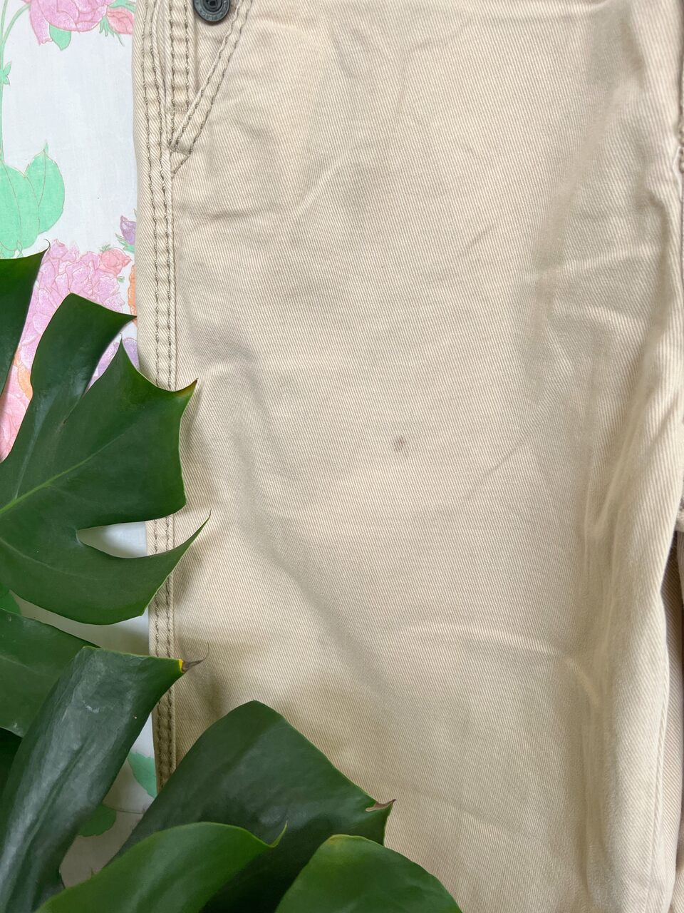 80's Cream Cotton Overall