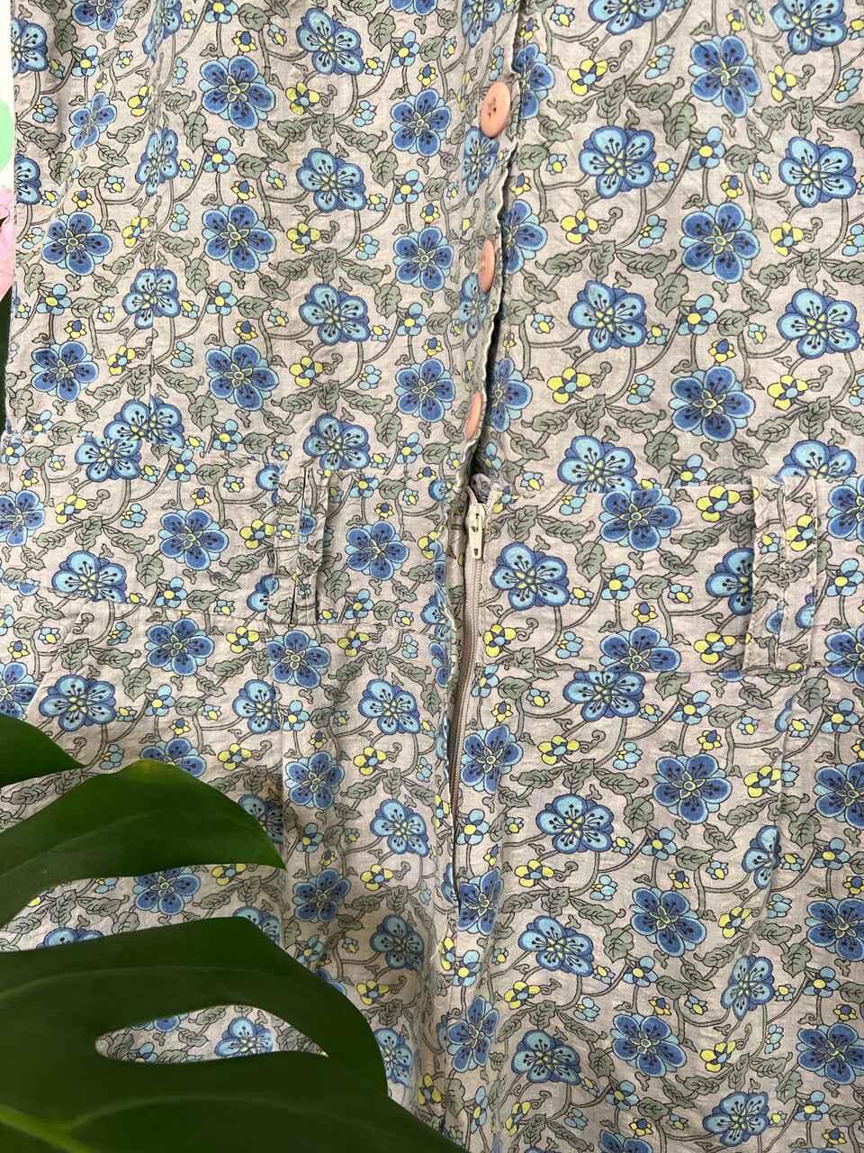 90's Flower Printed Sleeveless Jumpsuit