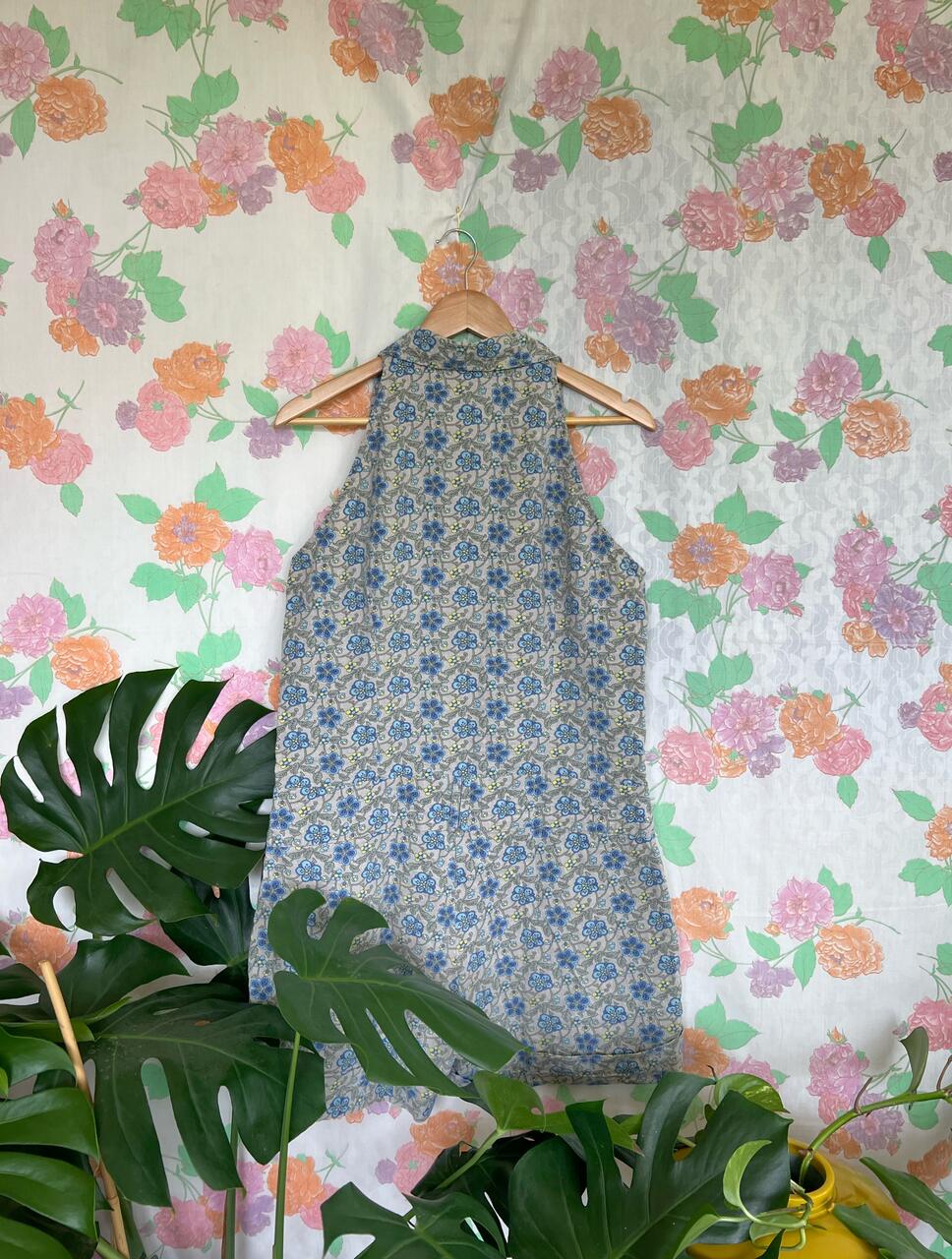 90's Flower Printed Sleeveless Jumpsuit