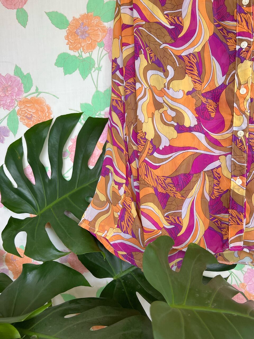Vintage Long Sleeve Printed Shirt