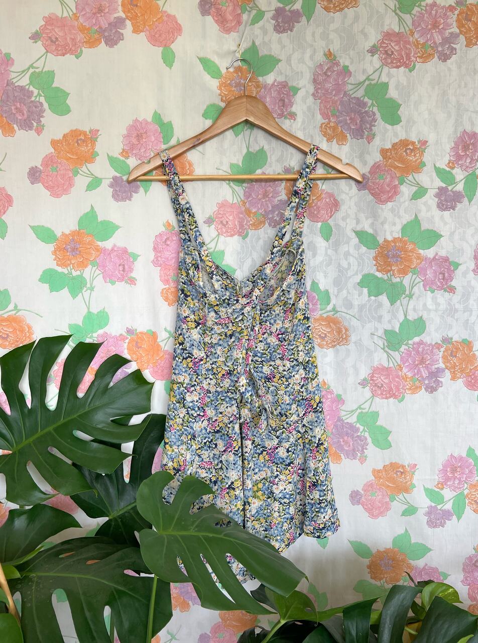 Vintage Flower Child Short Jumpsuit