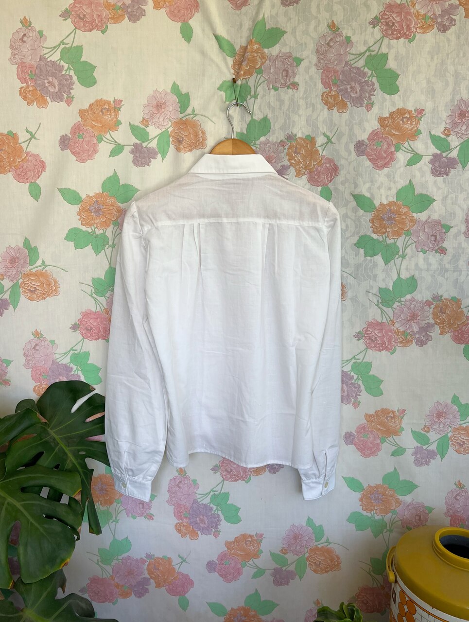 80's Linen White Shirt
