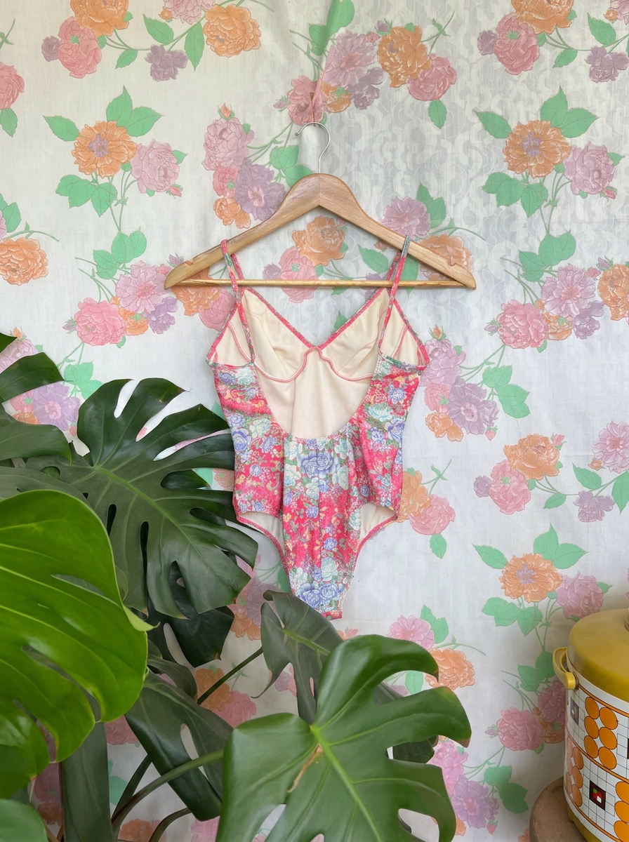 90's Flowery Triumph Swimsuit