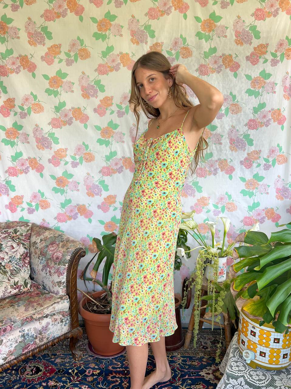 90's Green Garden Dress