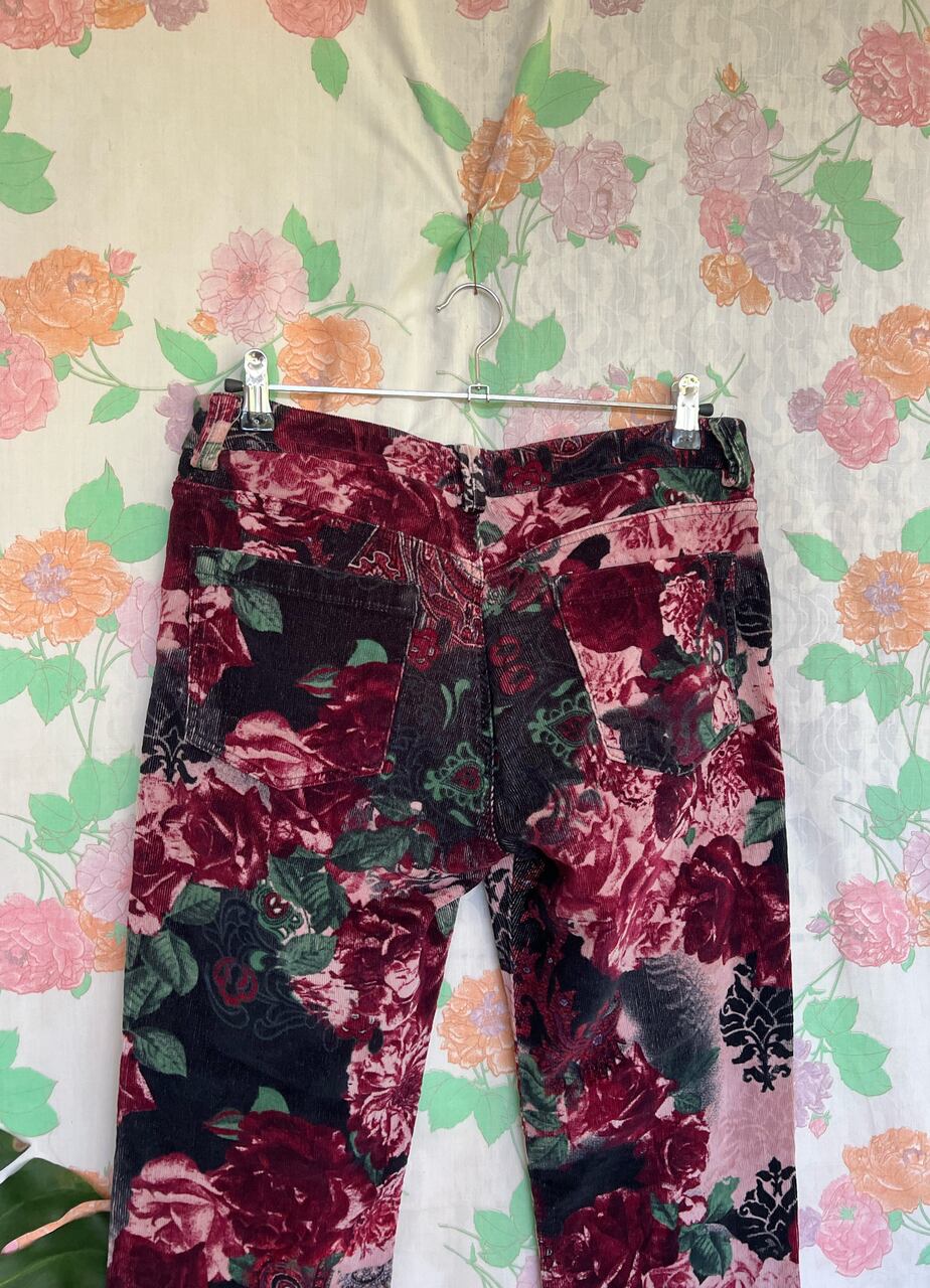 90's Velvet Printed Pants