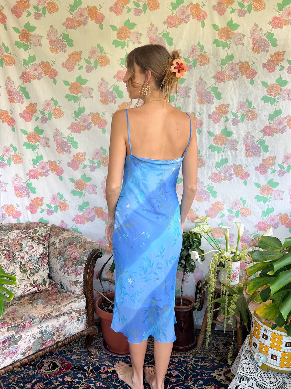 90's Blue Romantic Dress