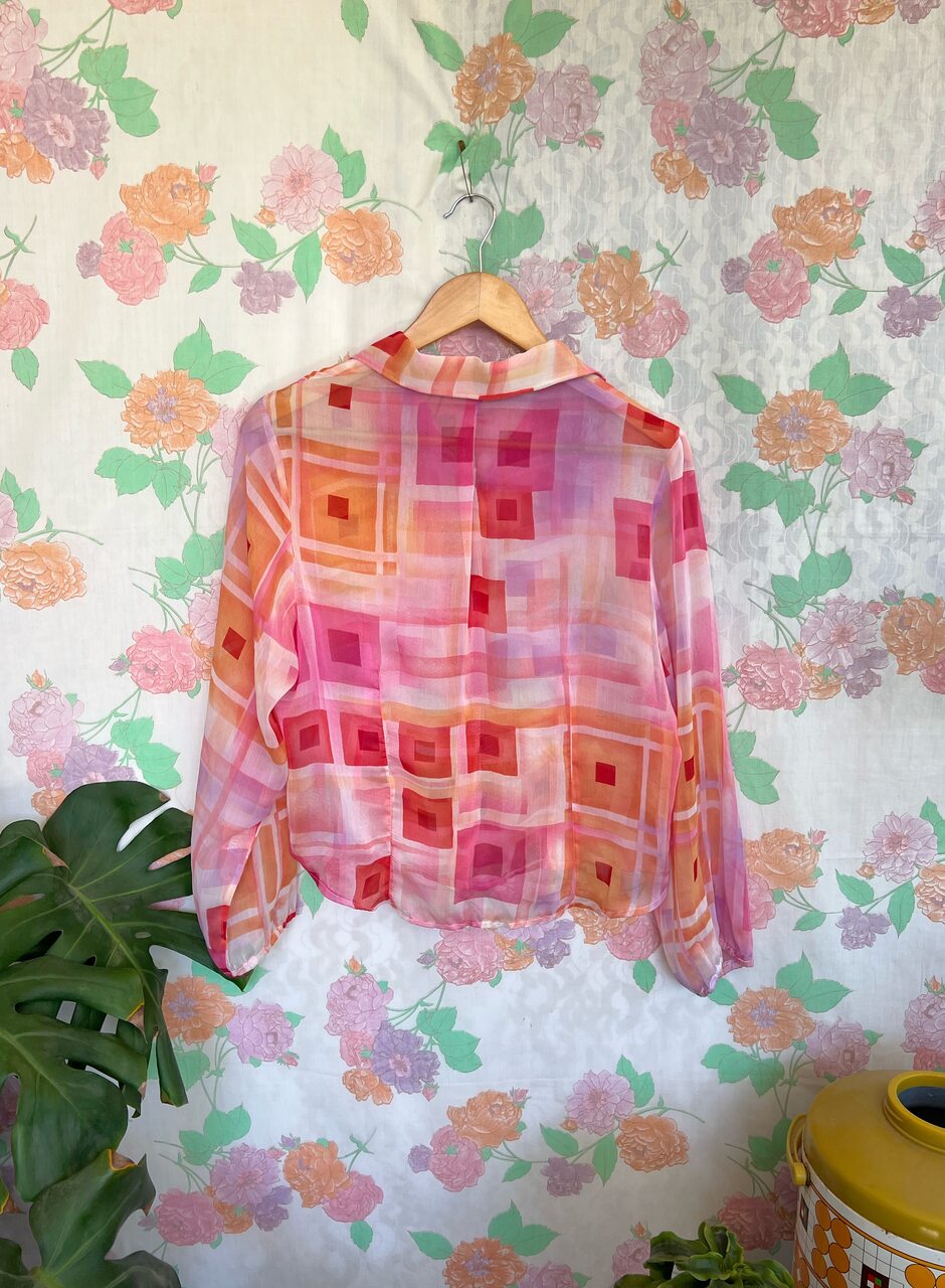 90's Geometric Printed Shirt