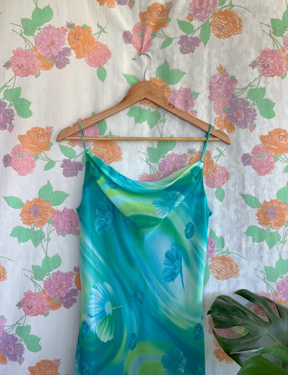 90's Tourquise Slip Dress