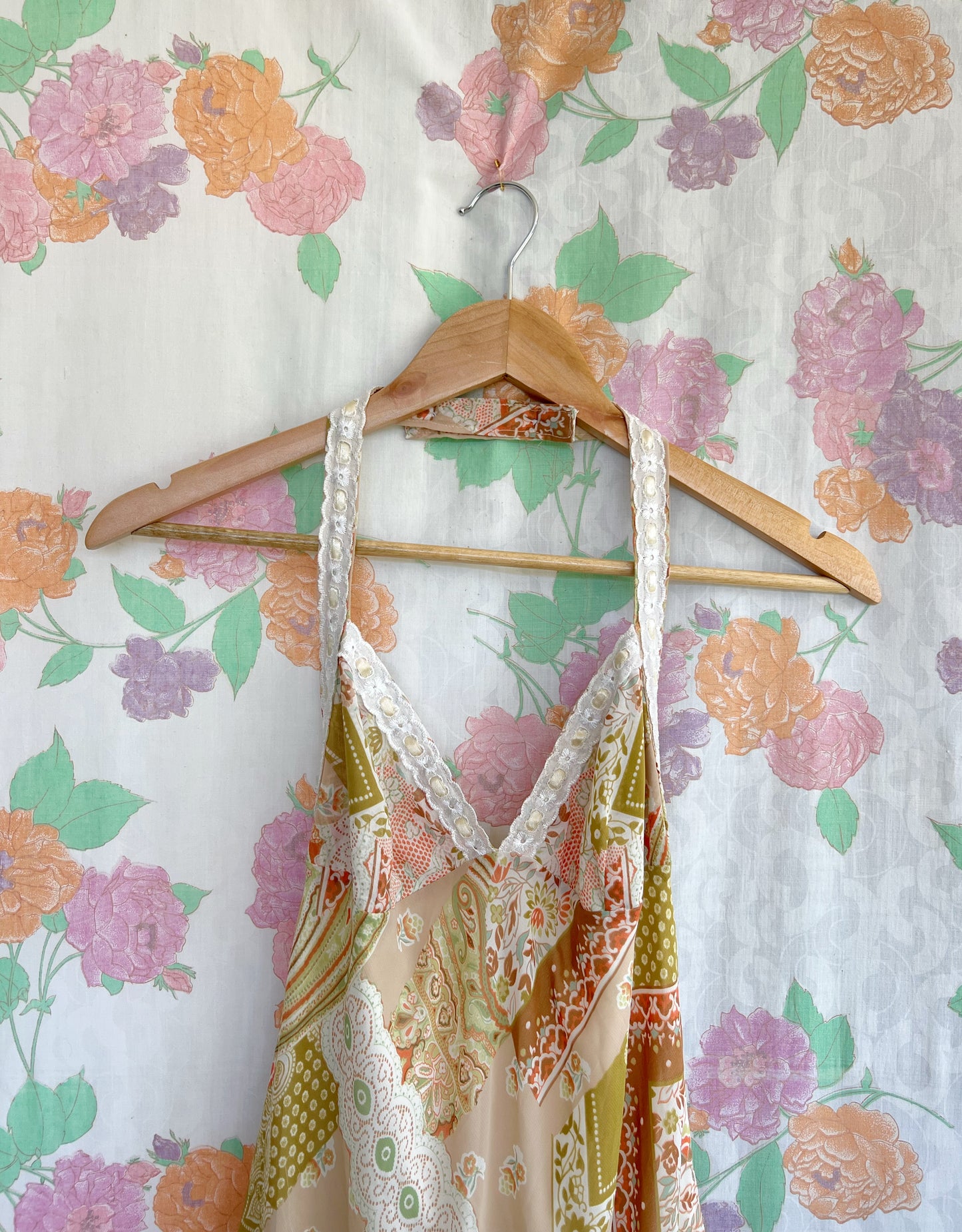 90's Boho Printed Dress