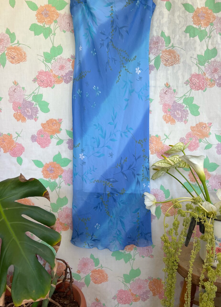 90's Blue Romantic Dress