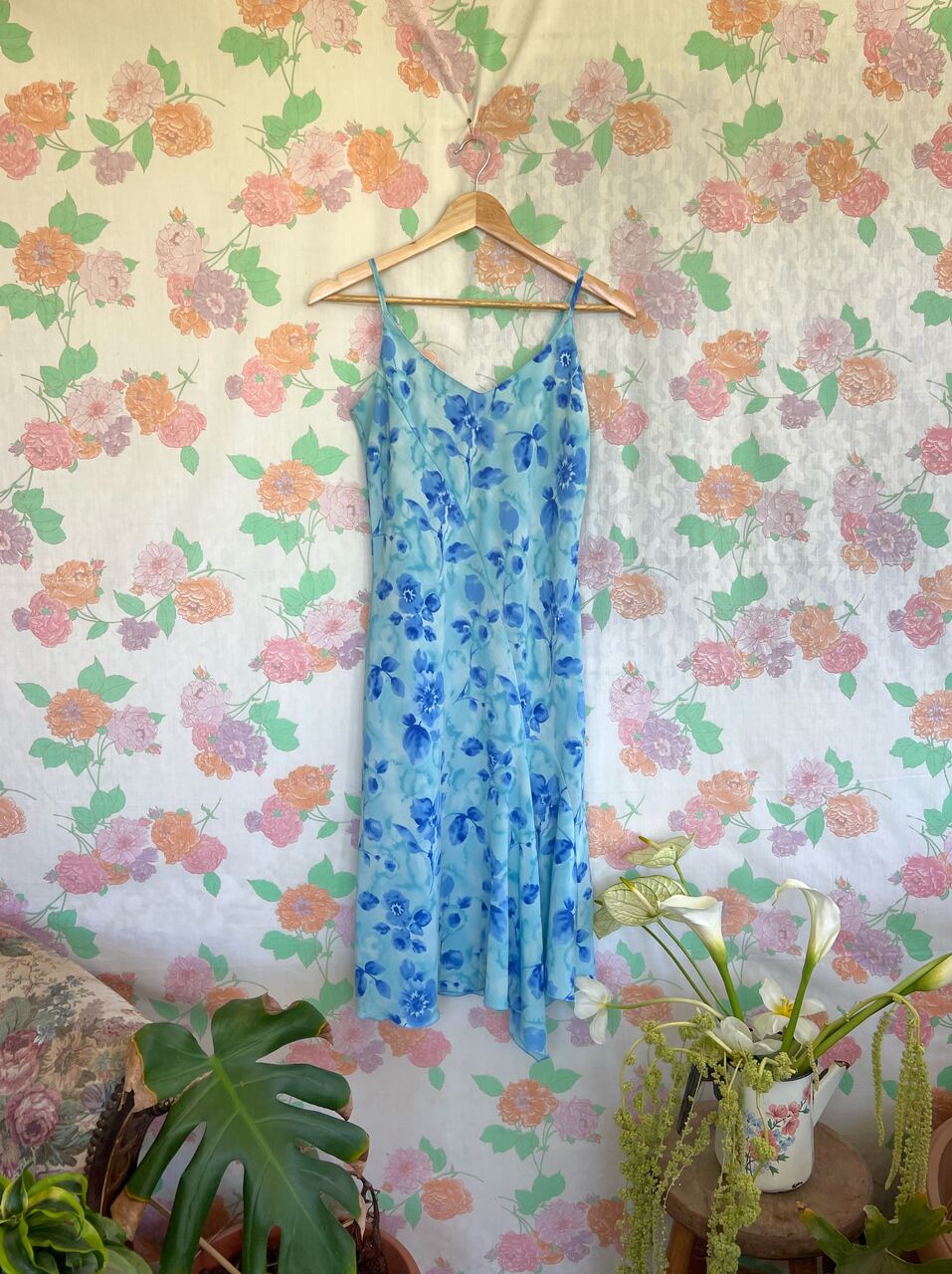 90's Blue Dreamy Slip Dress