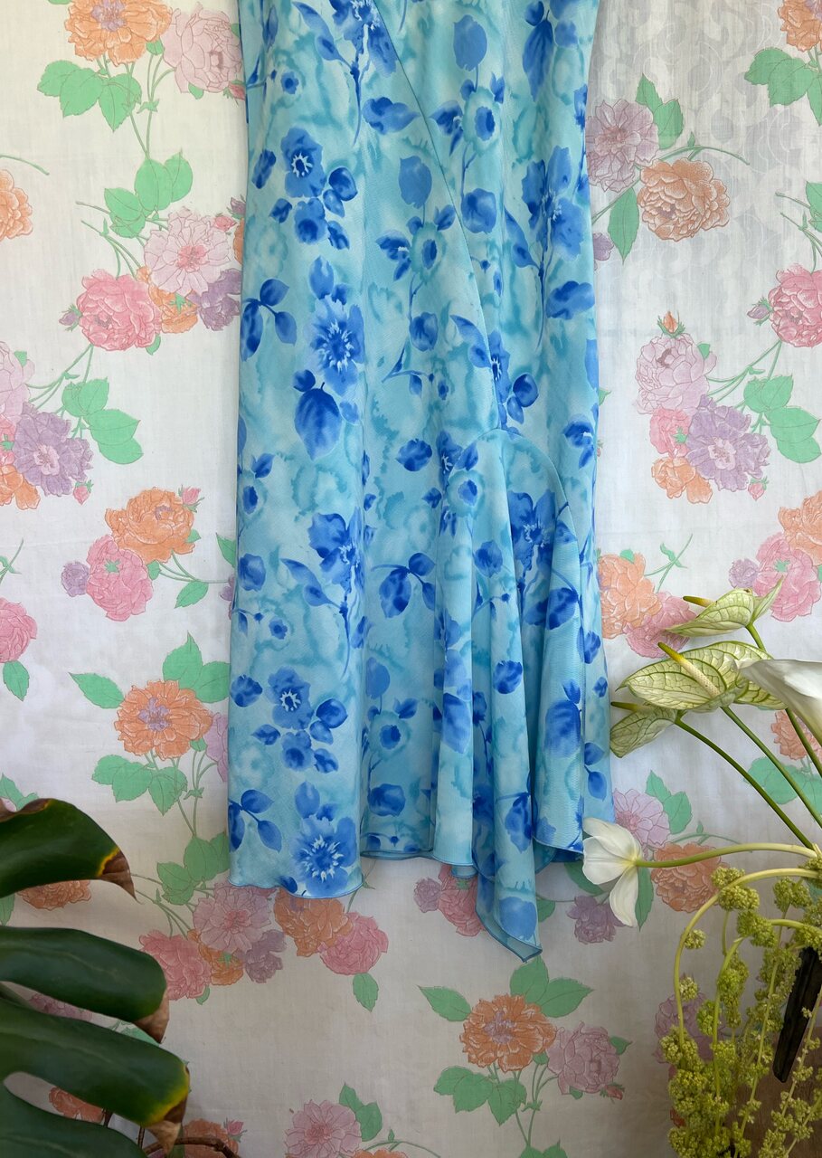 90's Blue Dreamy Slip Dress