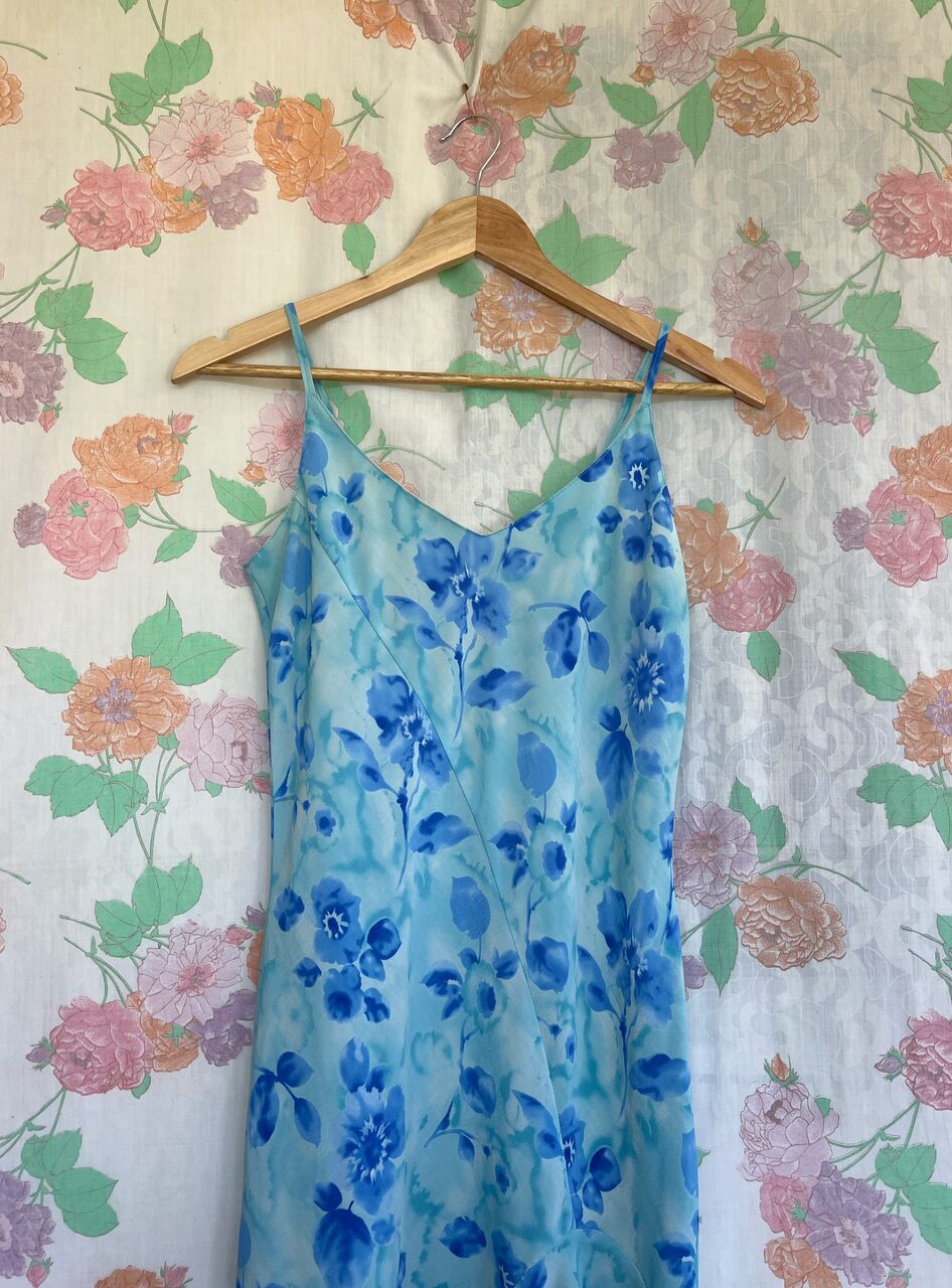 90's Blue Dreamy Slip Dress